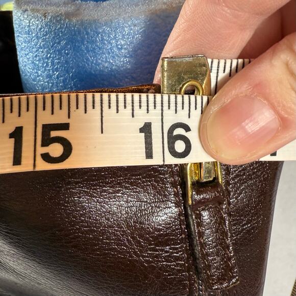 Franco Sarto Artist's Collection Knee High Heeled Boots Womens 8.5M Brown - Picture 10 of 13